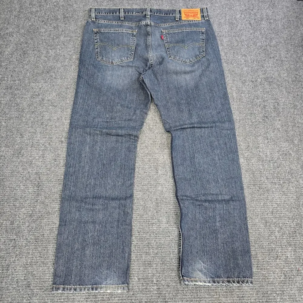 Levi's 559 Relaxed Straight Jeans Men's 38x32 Light Wash Denim Cotton